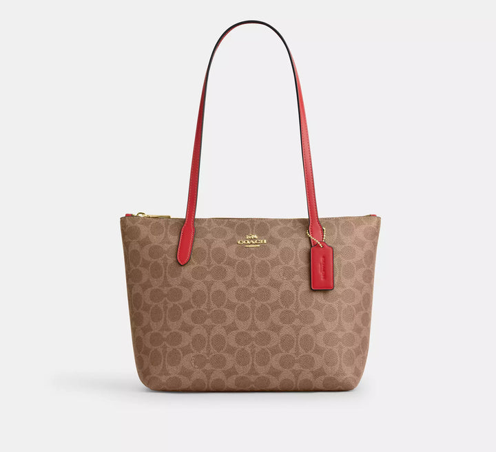 Fiona Zip Tote Bag In Signature Canvas