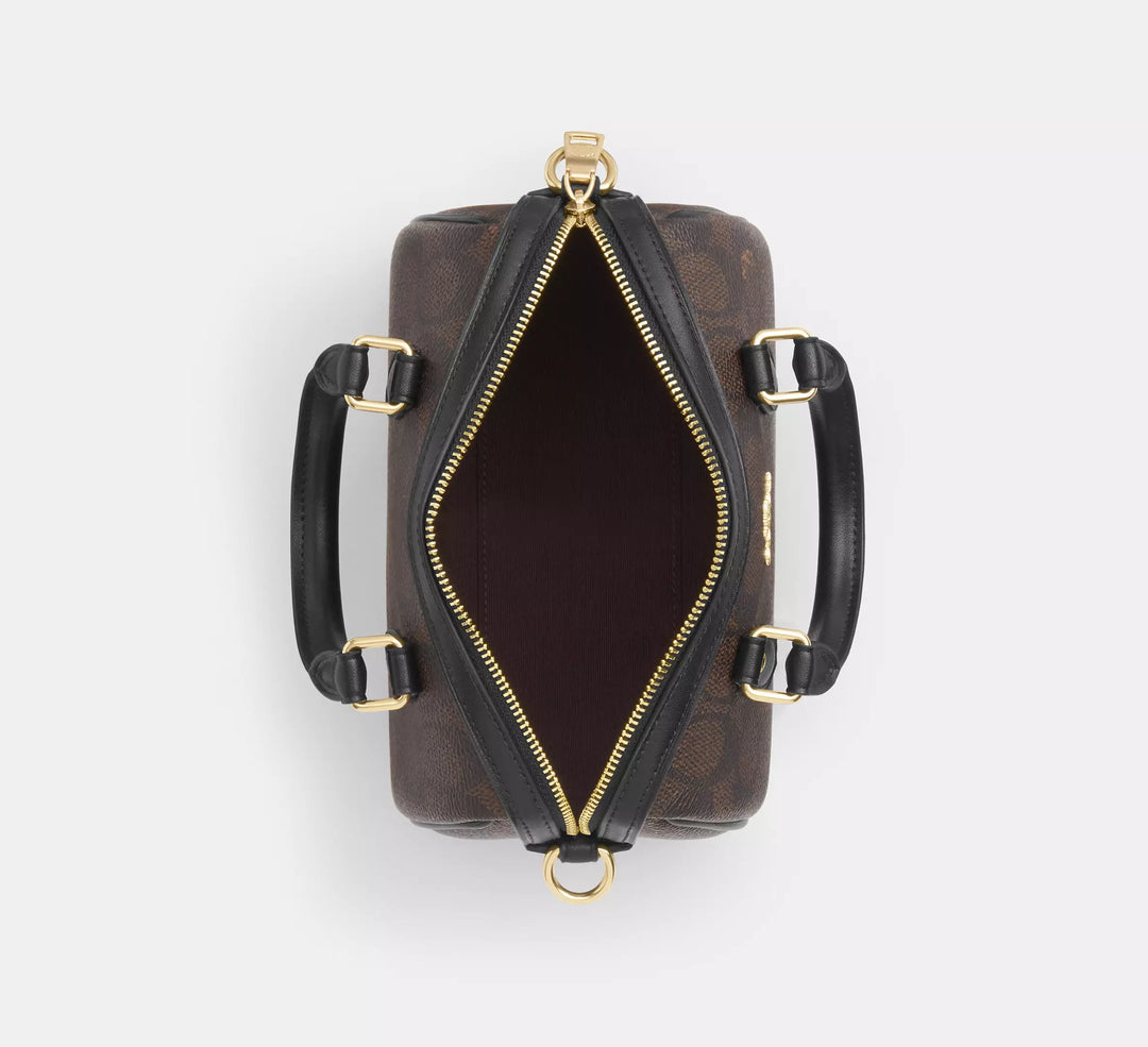 Boxed Mini Rowan Crossbody Bag And Mirror Bag Charm Set In Signature Canvas