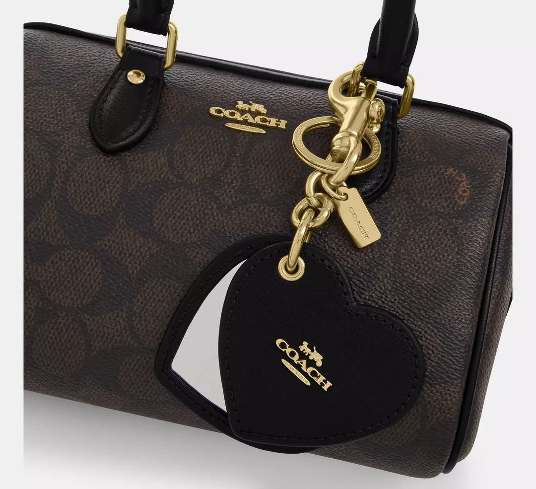 Boxed Mini Rowan Crossbody Bag And Mirror Bag Charm Set In Signature Canvas