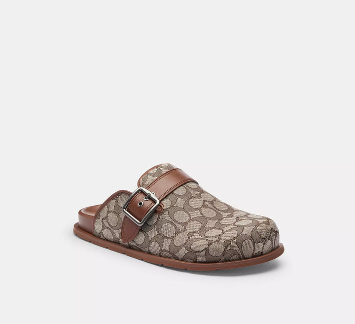 COACH Buckle Clog In Signature Jacquard