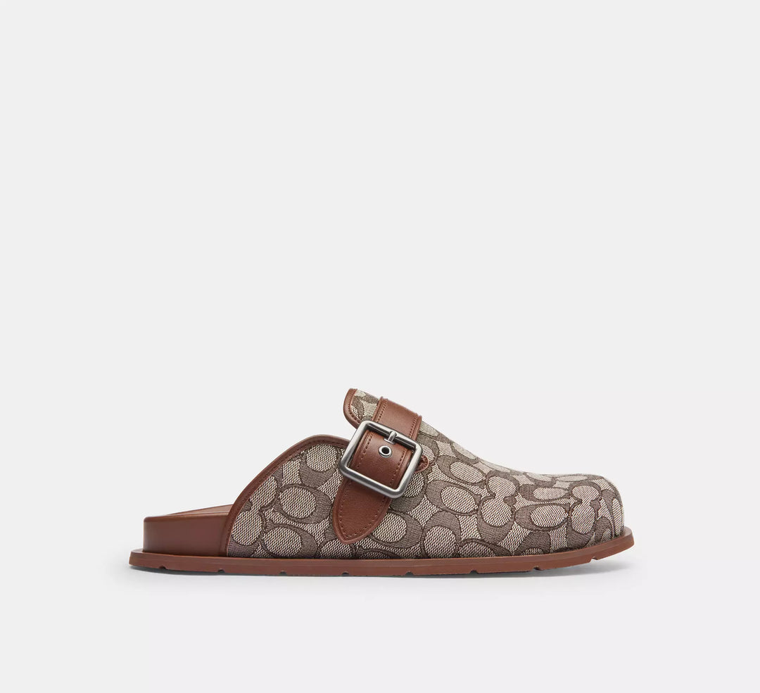 COACH Buckle Clog In Signature Jacquard