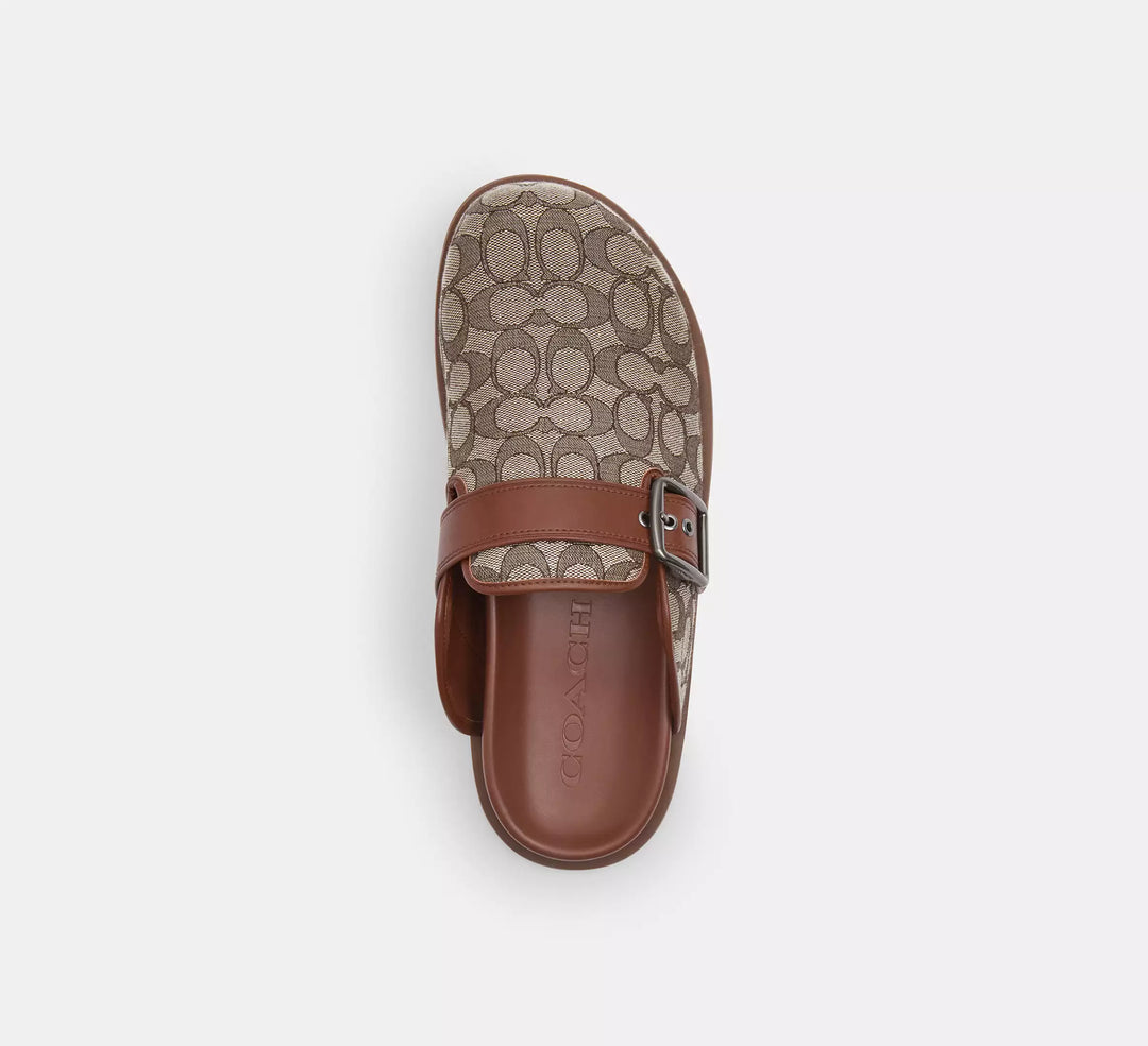 COACH Buckle Clog In Signature Jacquard