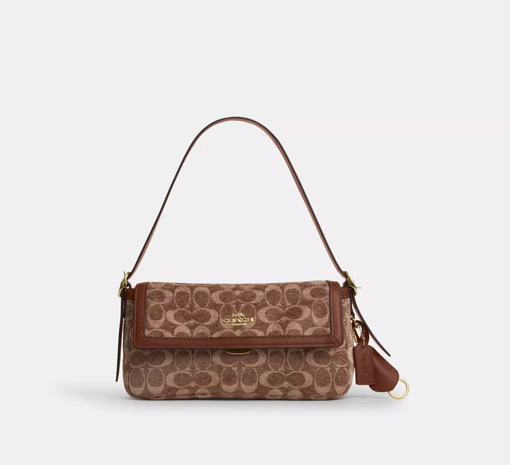 COACH Etta Small Flap Shoulder Bag In Signature Chenille