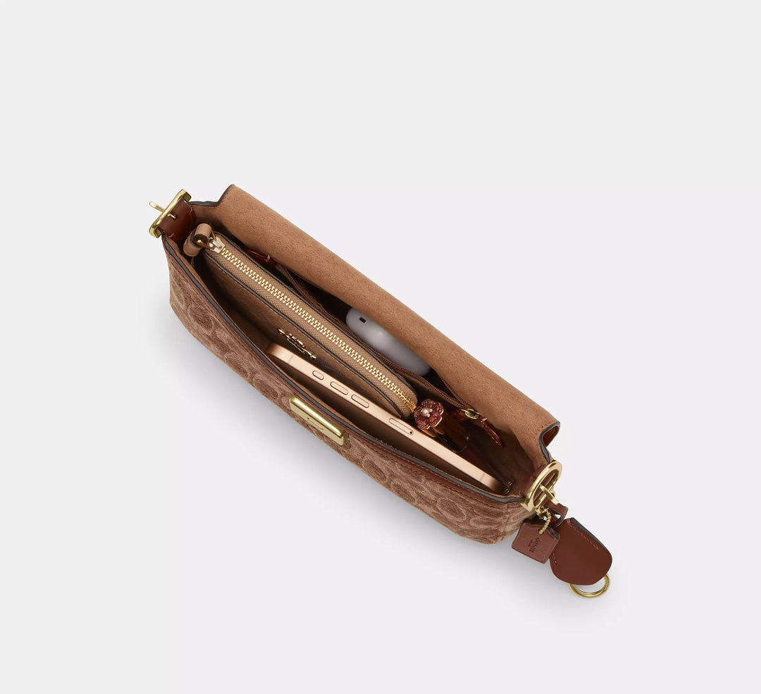 COACH Etta Small Flap Shoulder Bag In Signature Chenille