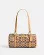 Kisslock Barrel Bag 28 In Signature Jacquard