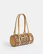 Kisslock Barrel Bag 28 In Signature Jacquard