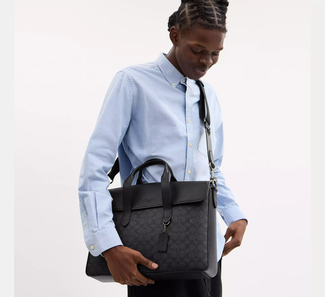 COACH Sullivan Portfolio Brief In Signature Canvas