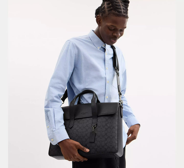 COACH Sullivan Portfolio Brief In Signature Canvas