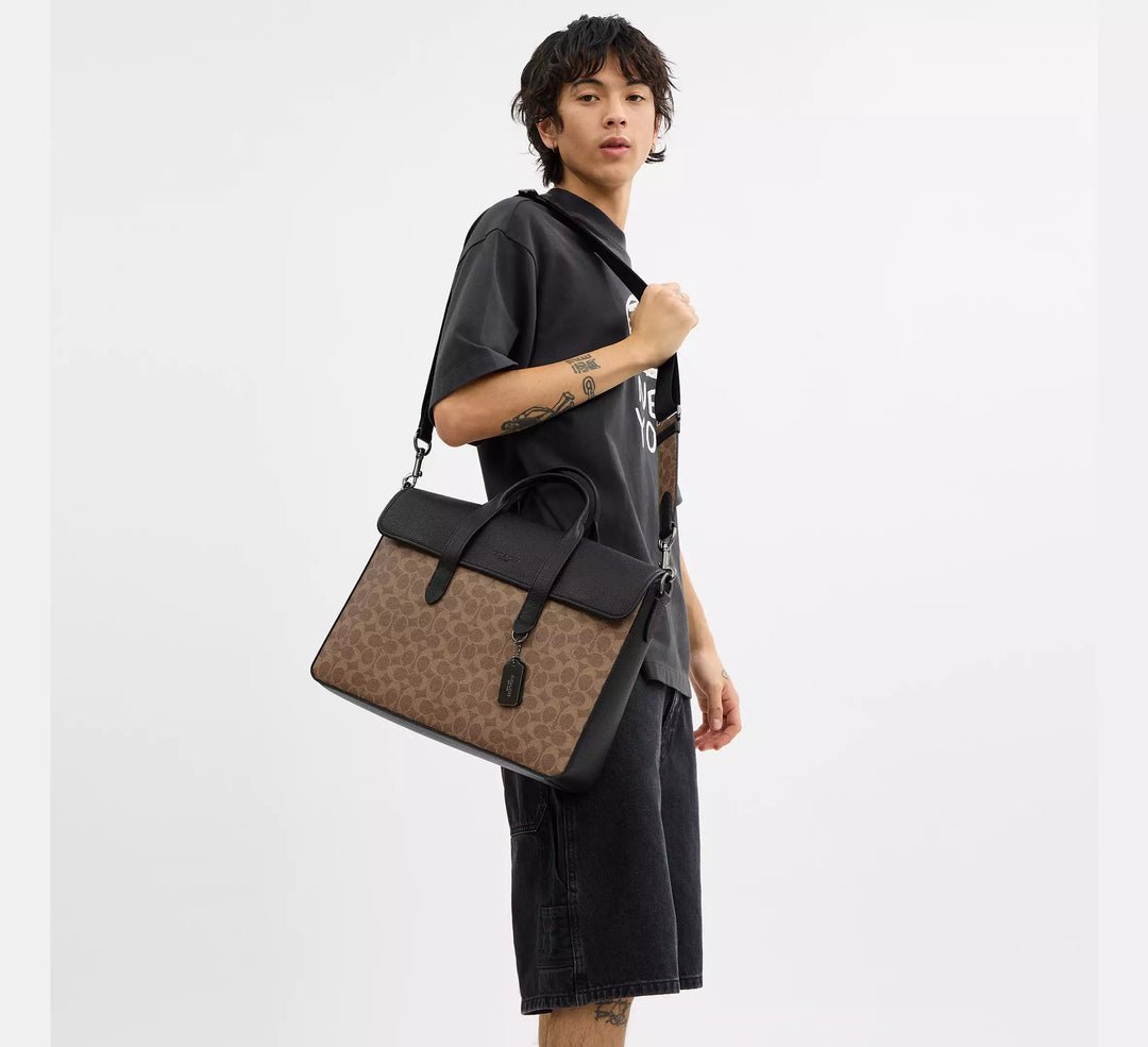 COACH Sullivan Portfolio Brief In Signature Canvas