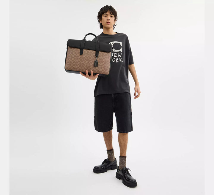 COACH Sullivan Portfolio Brief In Signature Canvas