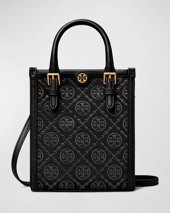 Tory Burch Mini T Monogram Canvas Tote Bag