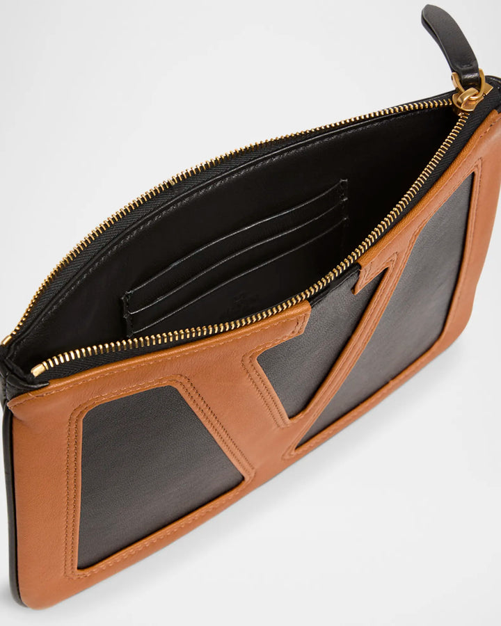 Valentino Garavani Viva Superstar Leather Envelope Clutch Bag