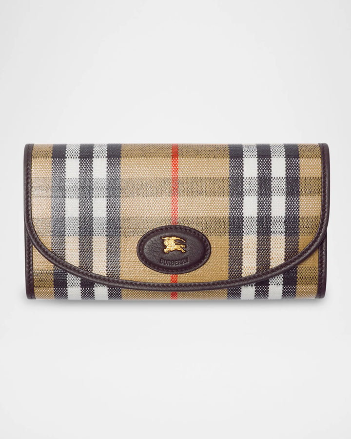 Burberry Highlands Check Flap Continental Wallet